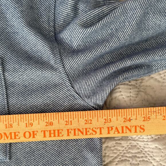 GH Bass & Co Womens Snap Front Collared Shirt Medium Oversized Striped Casual - Picture 9 of 11